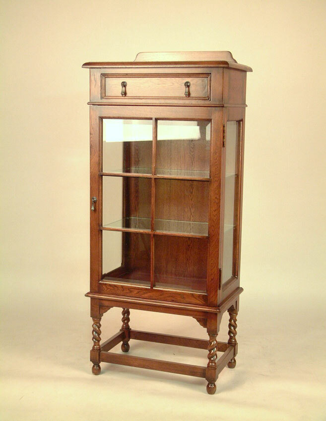 楽天市場】アンティークオーク ガラスキャビネット ホワイト