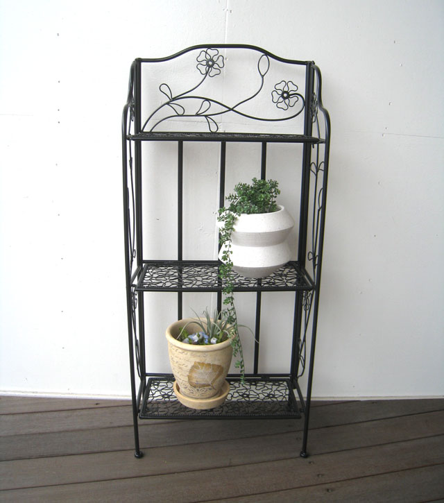 プランタースタンド おしゃれ ガーデンラック アイアンガーデンラック 3段 フラワーラック ブラック ベランダ ガーデニング フリーラック ラック アイアンラック 畳める コンパクト 収納 送料無料 プランタースタンドbk Opinioncubana Com