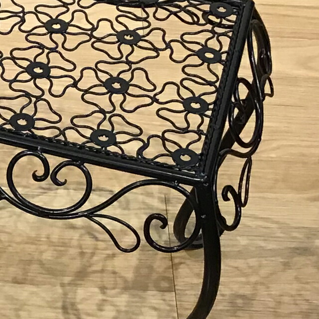 プランタースタンド 台 黒 花台 フラワーラック 鉢台 観葉植物 屋内 スクエア ガーデンラック 2個セット おしゃれ 園芸ラック 鉢置き アイアン スタンド コンパクトプランタースタンド ブラック ２点セット ガーデニング 屋外