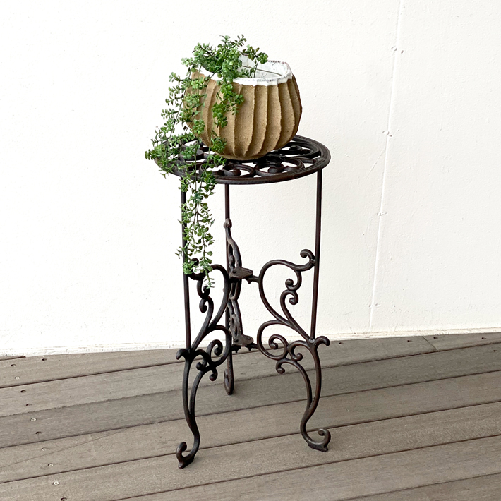 楽天市場】プランター スタンド付き アンティーク アイアン 鉢入れ