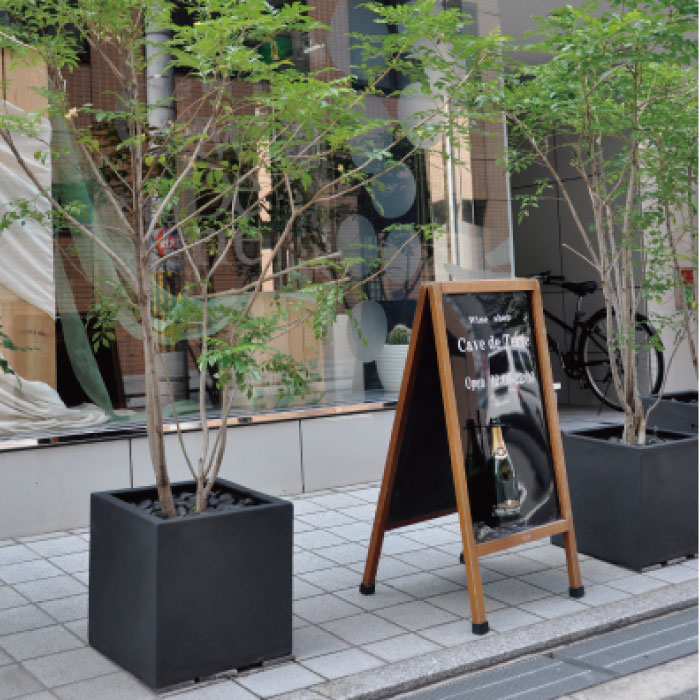 プランター 植木鉢 おしゃれ 鉢 軽量 大型プランター FRP製 ガーデニング 庭 おしゃれ ブラック BLACK 黒 ベージュ beige 穴あり 底穴あり 玄関前 エントランス【送料無料】BLACK IRON プランター40×40|ウッドギャラリー樹