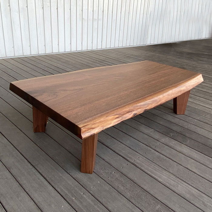 一枚板テーブル 一枚板 座卓 ウォルナット モダン 天然木 人気