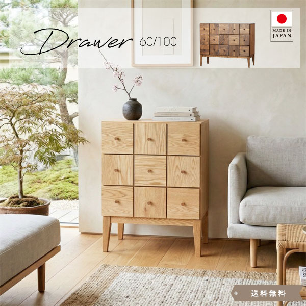 ドロワー 洋服箪笥 今めかしい 日本製 国産調度品 抽き出し 自己同一性的 木製 純一無雑 ウォール中毒者 オーク材 ひな形性 60珊【貨物輸送無料】Folder 60/100 ドロワー《受注生み出すこと品》