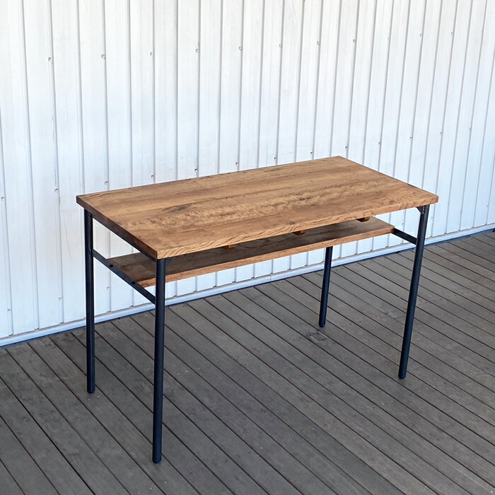 ダイニングテーブル 単品 テーブル ナラ無垢 国産 ヴィンテージ ビンテージ 木 オシャレ 食卓 アイアン アンティーク風 黒脚 かっこいい 西海岸風 ブルックリン 家具 木製 インダストリアル 無垢 おしゃれ アンティーク 業務用 男前【送料無料】ワークテーブル ナラ国産|ウッドギャラリー樹