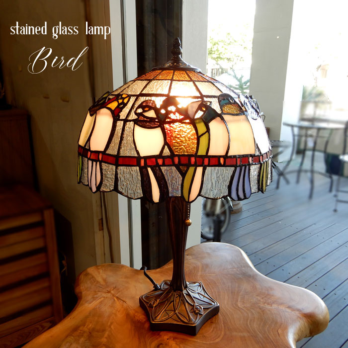 ステンドグラス　テーブルランプ　レトロ照明　アンティーク　鷲 ステンドグラス テーブルランプ レトロ照明 アンティーク 鷲