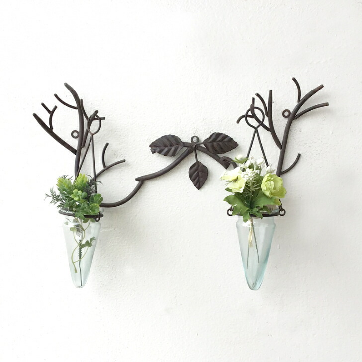 楽天市場】一輪挿し 一輪差し 壁掛け ベース 小鳥 ウォールデコ ガラス