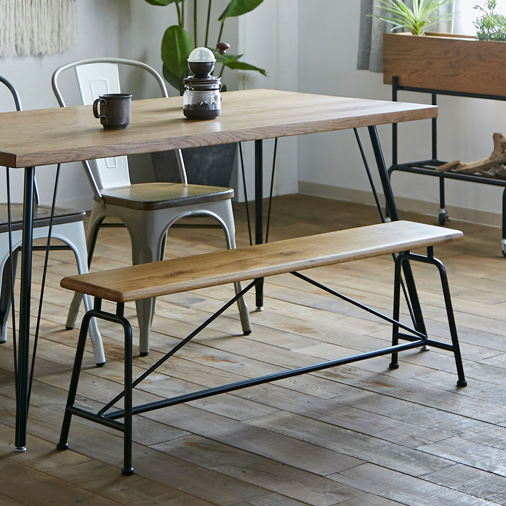 楽天市場】ベンチ 長椅子 木製ベンチ ダイニングベンチ カフェ 古材