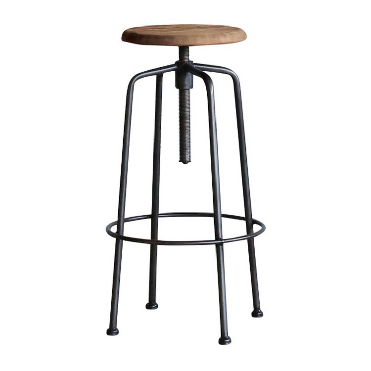 楽天市場】古材 カウンタースツール 木製 高さ調整 昇降式 ダイニング