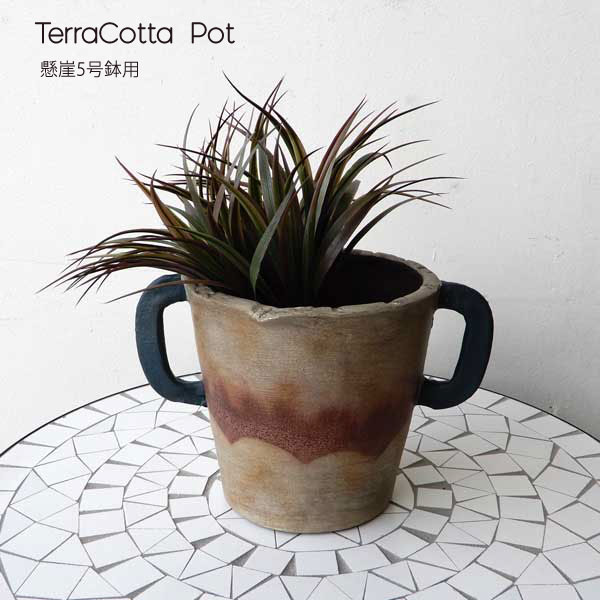 植木鉢 プランター おしゃれ モダン 抽象的 鉢 陶器 モロッカンスタイル テラコッタ 素焼き ハンドペイント 庭 プランターポット 植物 ガーデニング ガーデン雑貨 園芸 観葉植物 直径20cm【売れ筋】 【お買得品】terracotta Pot Moroccan 懸崖5号鉢用