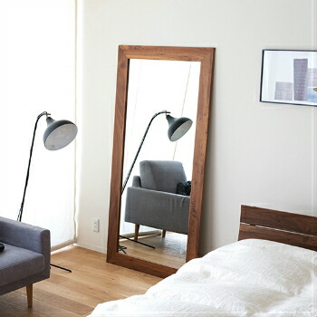 楽天市場】鏡 ミラー 大型ミラー 壁掛けミラー 日本製 ウォールナット