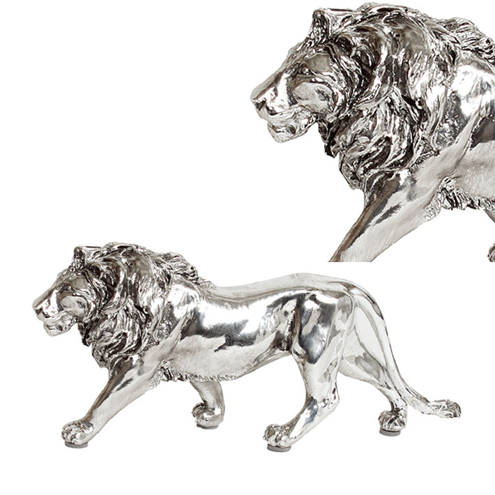 Ornament Ornament Lion Feng Shui Fashion Interior Art Object Feng Shui Goods Color Fortune Luck Display Entrance Living Figurehead Silver Silver Good