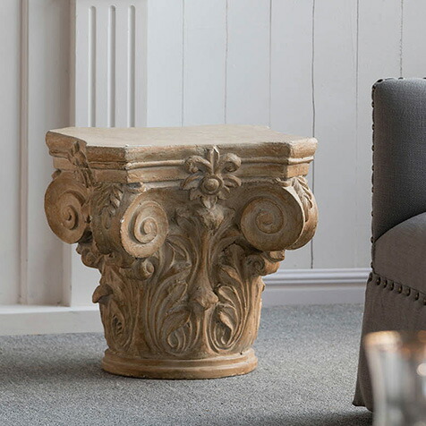 声遣い時刻表 土台 九重の天柱ひな型 時刻表 サイドテーブル ペデスタル アンティーク中つ世ヨーロッパ風【貨物輸送無料】声遣い時刻表 九重の天柱ひな型 L大きさ