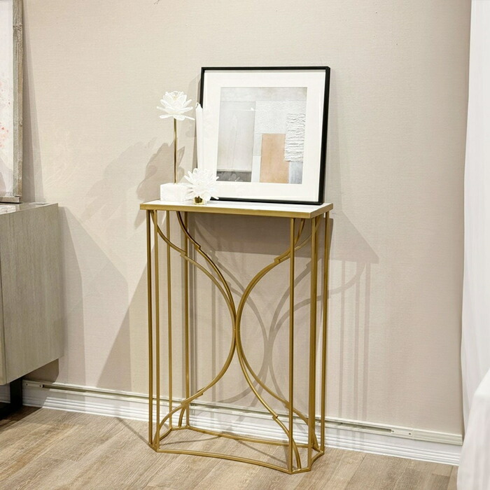 楽天市場】天板大理石 コンソールテーブルアイアン コンソール サイド