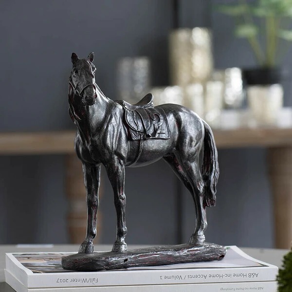 楽天市場】馬の置物 置物 馬 うま 親子 子馬 ホース シルバー 風水