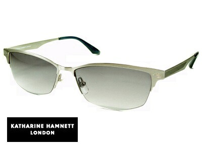 KATHARINE HAMNETT キャサリンハムネット サングラス KH-955-2 【アーバンスタイル】 シャーリング ライト グレー スモーク ハーフ メンズ 男性 レディース UVカット ブランド モード ロンドン UK ドライブ オシャレ