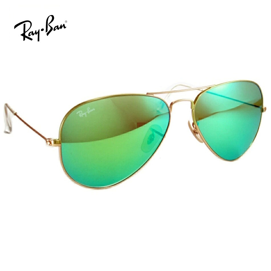 レイバン サングラス Ray-Ban RB3025 112/19 送料無料 正規品 メーカー保証書付 58mm アビエーター ティアドロップ グリーン ミラー マット ゴールド メンズ レディース おしゃれ ブランド UVカット ドライブ 人気