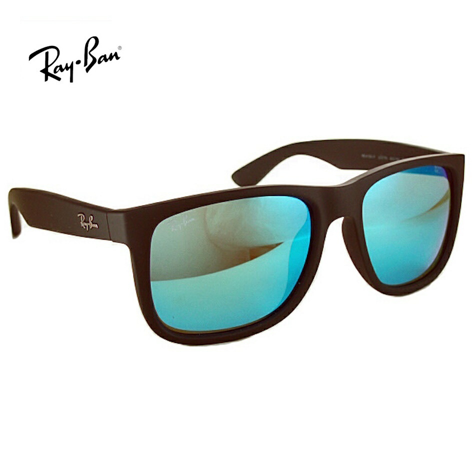 Ray-Ban レイバン サングラス RB4165F-622/55 レンズ 54mm 送料無料 正規品 メーカー保証書付 ジャスティン JUSTIN スクエア ブラック ブルーミラー メンズ レディース おしゃれ ブランド UVカット 人気