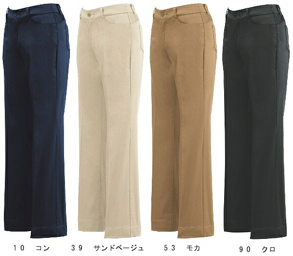 【期間限定P２倍】ビジネスウェア 事務服 レディスストレッチパンツ 12202（5号~19号） サービスウェア ジーベック（XEBEC） お取寄せ