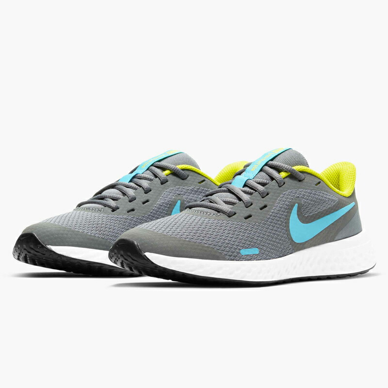 楽天市場 ジュニア スニーカー ランニングシューズ キッズ 22 5 25cm 子供靴 ナイキ Nike レボリューション5 Gs ひも靴 スポーツ 運動 グレー 運動靴 Bq5671 019 World Wide Market