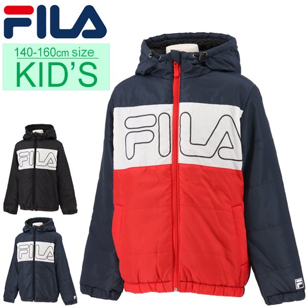 【楽天市場】中綿ジャケット キッズ ジュニア 男の子 女の子 子供服 FILA フィラ アウター 裏ボア 130-160cm スポーツウェア