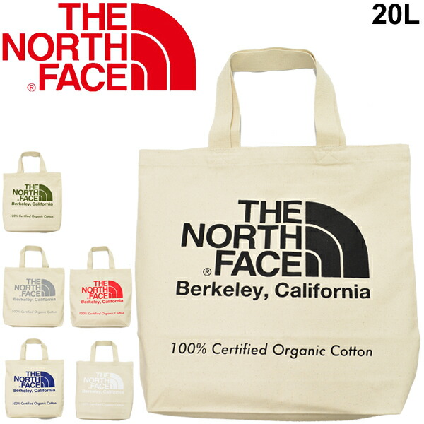 トートバッグ レディース メンズ ノースフェイス THE NORTH FACE TNFオーガニックコットン バッグ 20L 手持ち 肩掛け ビッグロゴ シンプル ナチュラル 鞄 Skal認定 NM81971