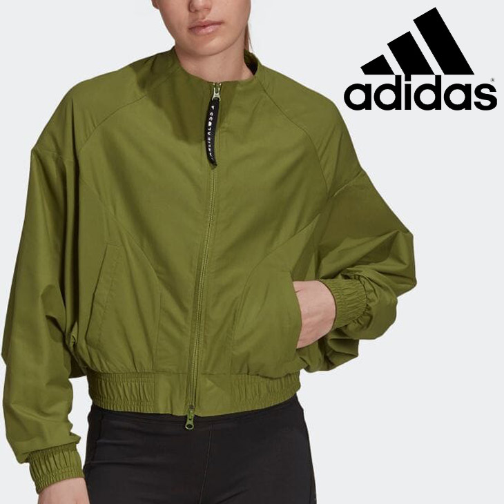 ブルゾン レディース アウター アディダス Adidas カーリー 十字架 埋合すアップ ジャケット 運動 体操場 ルーズフィット 嫁はん ジャンパー スポーツ御召しもの B24 取寄 Jeandiaz Com