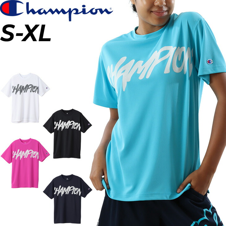 半袖 Tシャツ レディース チャンピオン Champion バスケットボール スポーツウェア 女性 吸汗速乾 抗菌 防臭 トレーニング 練習着 部活 ビッグロゴ トップス CW-VB323