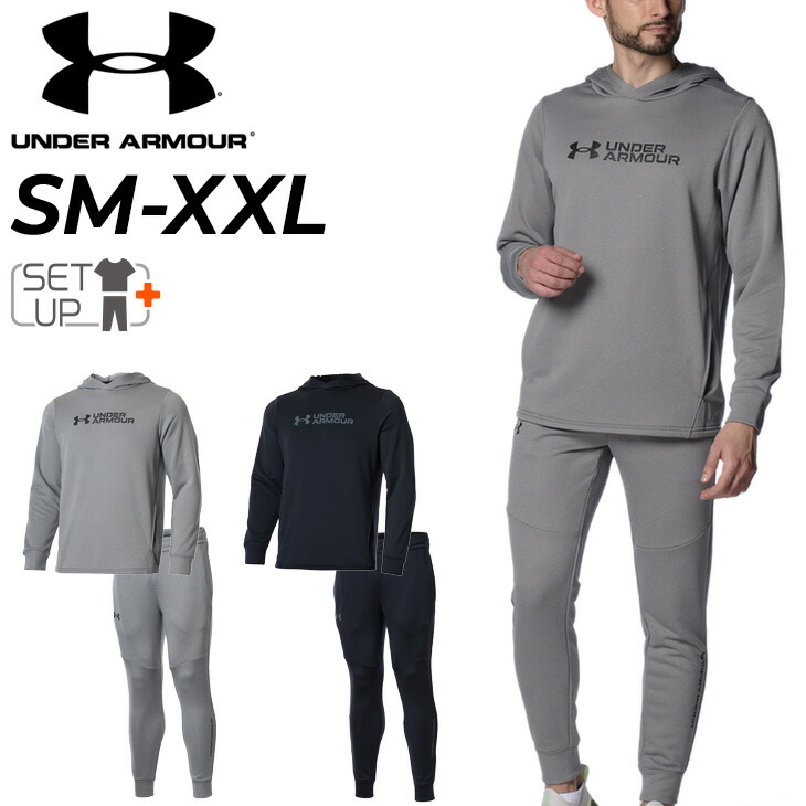 バーゲンで 送料無料 スウェット 上下 メンズ セットアップ アンダーアーマー UNDER ARMOUR プルオーバーパーカ ロングパンツ 上下組  トレーニング ジム フットネス 上下セット 1371926-1371927 fucoa.cl