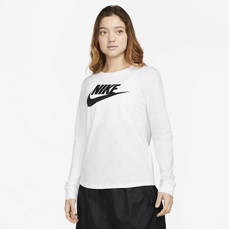 【NIKE】2カラー Swoosh 長袖 ロゴ Tシャツ / 送料無料 fj0442-100_01.jpg