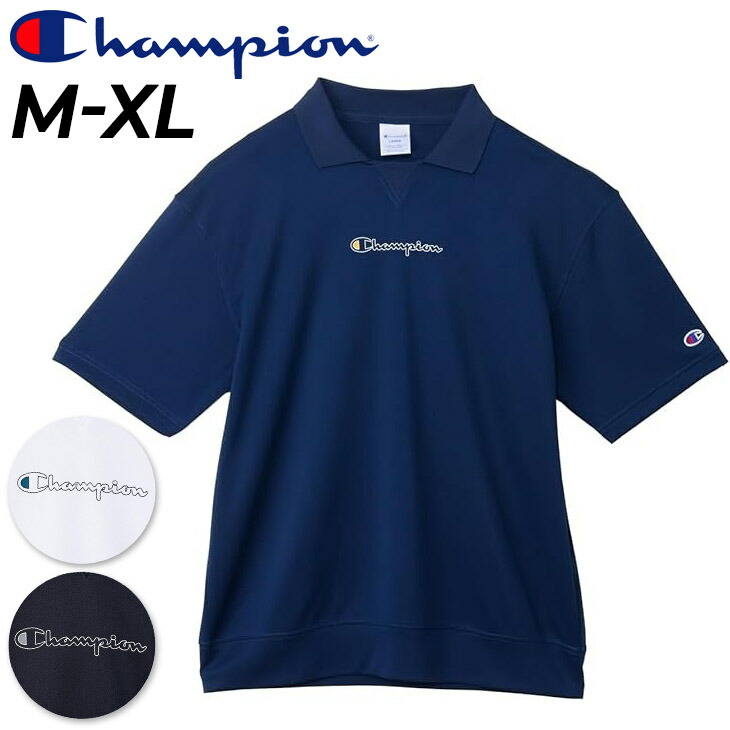 送料無料 チャンピオン 半袖 ポロシャツ メンズ ゴルフウェア Champion GOLF ゴルフポロ ゴルフシャツ トップス 吸汗速乾 UV機能 男性 紳士用 春夏 ポロ襟付き 半そでシャツ 服 シンプル メンズウェア ブランド アパレル スポーツウエア/C3-BG322