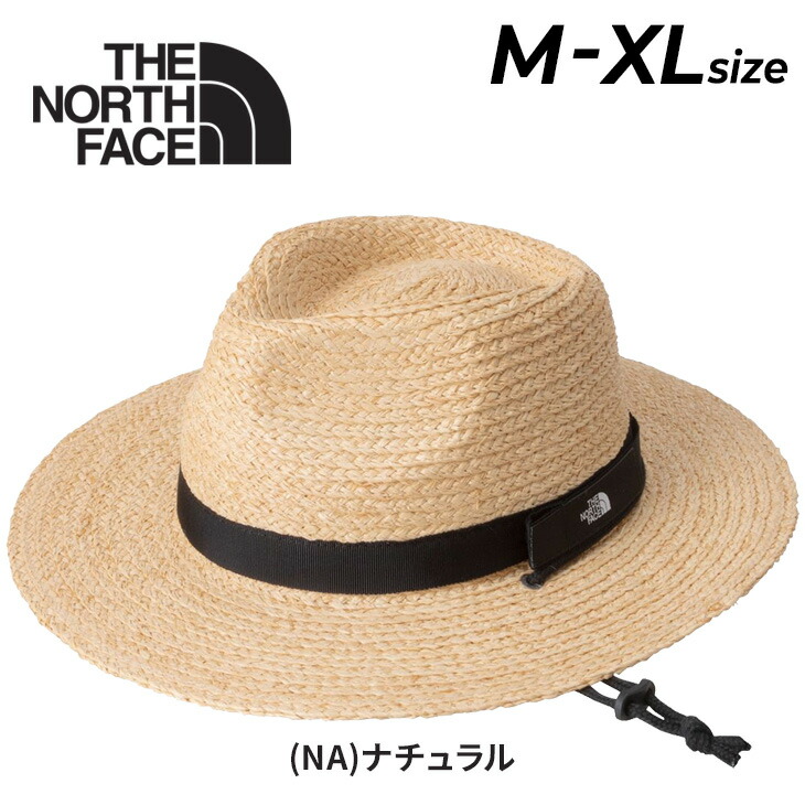 THE NORTH FACE ノースフェイス ラフィアハット 麦わら帽子 黒 美品☆ 希少色 黒 THE NORTH FACE ラフィアハット 麦わら帽子