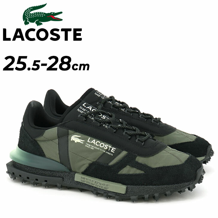 送料無料 ラコステ メンズ スニーカー LACOSTE ELITE ACTIVE 225 5 SMA ローカット スポーティ カジュアル 男性 メンズ靴 メンズシューズ スエード ナイロン 異素材スニーカー わに ワニロゴ 紳士靴 運動靴 ブランド スポーツMIX くつ/50SMA0080