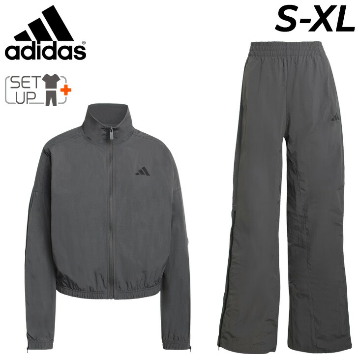 貨物輸送無料 アディダス ウィンドブレーカー レディース 上下 adidas CITYTECH ウーブン ジップジャケット ロングズボン下 裏地なし セットアップ お上さん ルーズフィット 運動競技御召しもの 上下組 スポーティ 心地好い ブランド名 御召しもの 服 春夏 レディース御召しもの/TC882-TV129