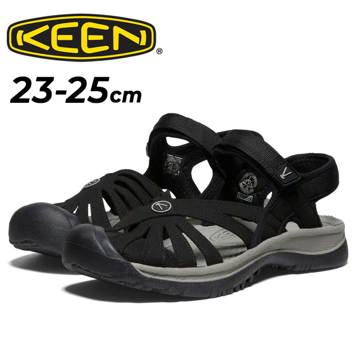 送料無料 キーン ストラップサンダル レディース KEEN ローズサンダル ROSE SANDAL 1008783 歩きやすい コンフォート 女性 シューズ 黒 ブラック 靴 キャンプ 旅行 レジャー タウン 街履き おしゃれ キレイめ アウトドア ブランド くつ/WO-ROSESDL
