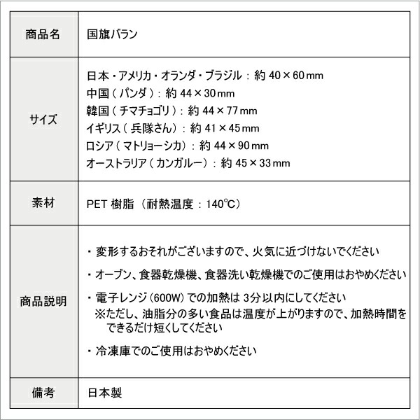 楽天市場 国旗バラン １８枚入 かわいい バラン 小学生 幼稚園 園児 男子 女子 幼児 子供 運動会 遠足 デコ弁 キャラ弁 手作り お弁当 国旗 おかず仕切り 弁当箱 雑貨 World Buddies Shop