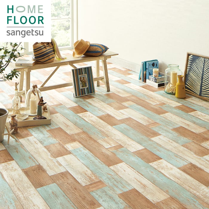 楽天市場】【クッションフロア】土足 タイル柄 サンゲツ 200cm巾 2.6mm