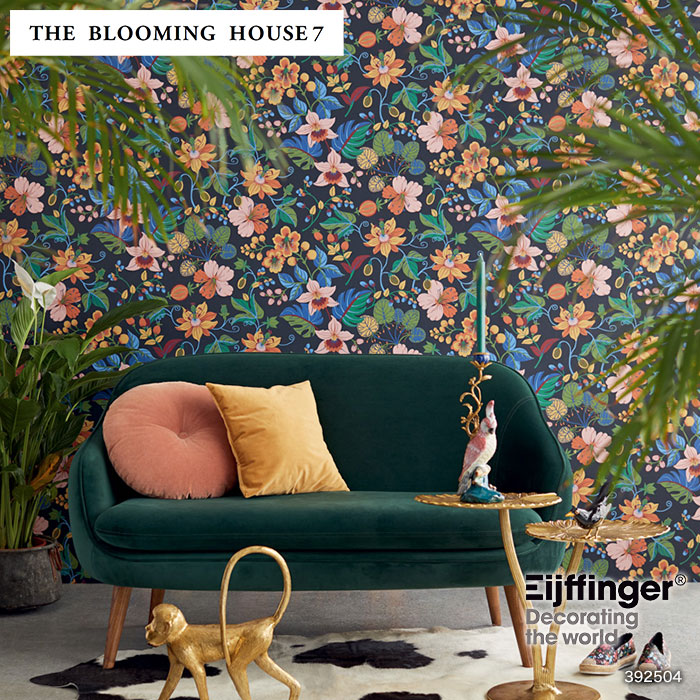 楽天市場 壁紙 のり無し 輸入壁紙 テシード The Blooming House7 68 5cm 10m Tc リスタ