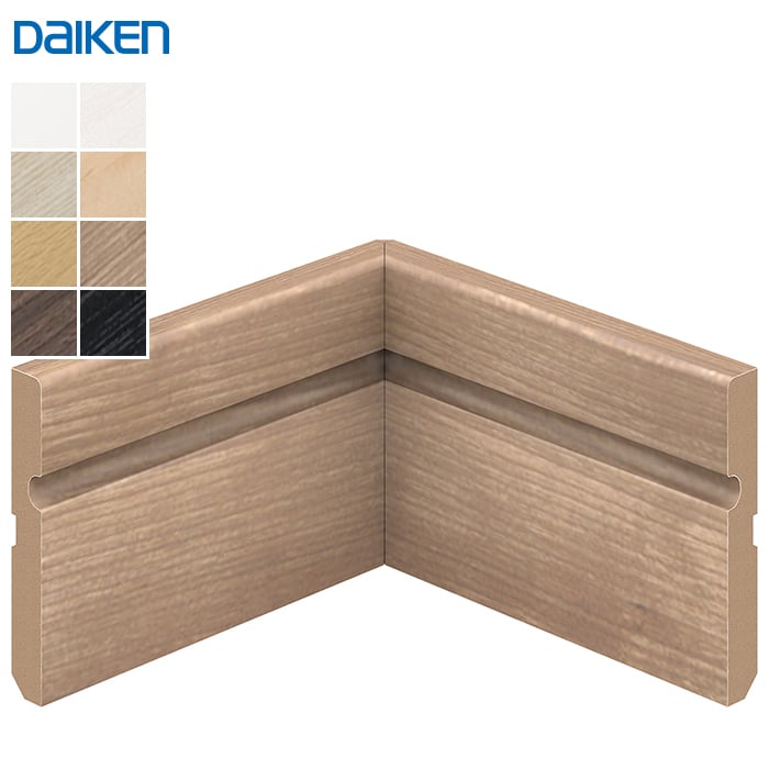 【框】 巾木 DAIKEN 巾木溝付(MDF基材)専用入隅(4本入) *MT7681-JH/MT7681-MU