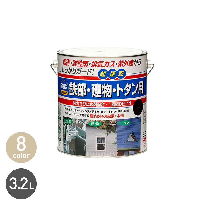 【塗料】 多用途塗料 鉄部・建物・トタン用 3.2L *W/NK__np-ttt-320