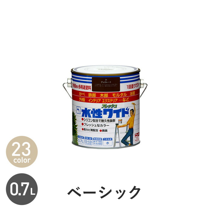 楽天市場】【塗料】水性塗料 多用途 水性フレッシュワイド ベーシック