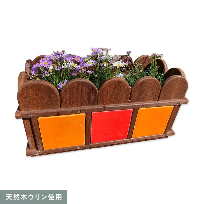 【エクステリア】 天然木ウリン モコモコプランター 190×420×220 __ulin-mokomoko