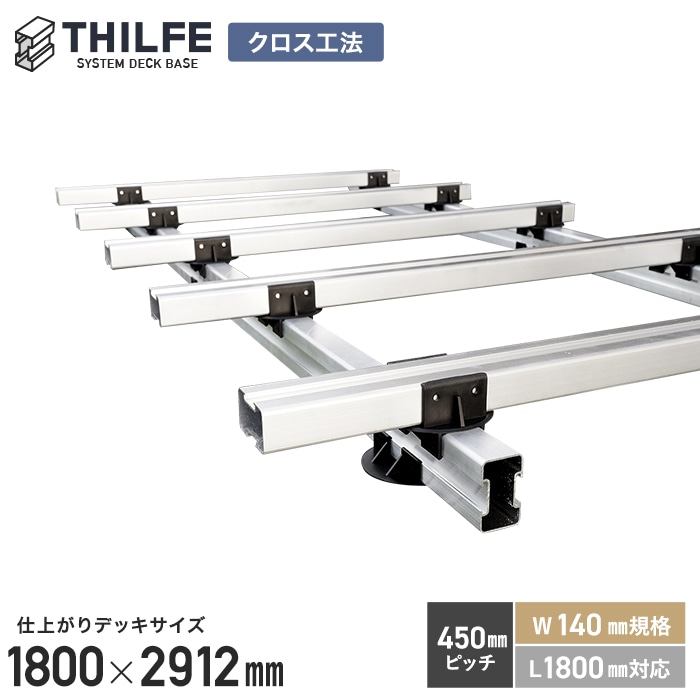 楽天市場】【ウッドデッキ部材】【シングル工法】 THILFE 根太セット 1800×2912mm__re-nd-st-1800x2912 :  DIYSHOP RESTA リスタ 楽天市場店