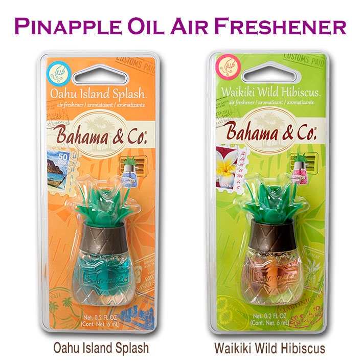 楽天市場 2点までメール便ok バハマアンドコー パイナップル型エアフレッシュナー 全2種 Bahama Co Pineapple Oil Fresheners ハワイアン 置き型 Oil オイル 車 カーフレッシュナー 南国 Hawaii フラワー バハマ ハワイ リゾート ハイビスカス Foothill Gardens