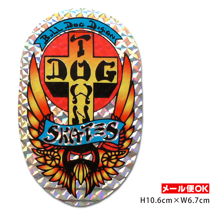 ST-125 Dogtown Skateboard ステッカー 70#039;s STICKER ドッグタウン Red スケートボード Dog  Prismatic