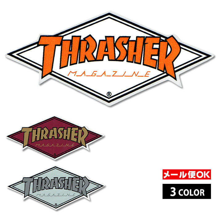 楽天市場 メール便ok Thrasher Magazine Diamond Logo Sticker 全3色 クリアタイプ スケートボード スケボー アメリカ Usa ステッカー シール デカール ポイント Foothill Gardens