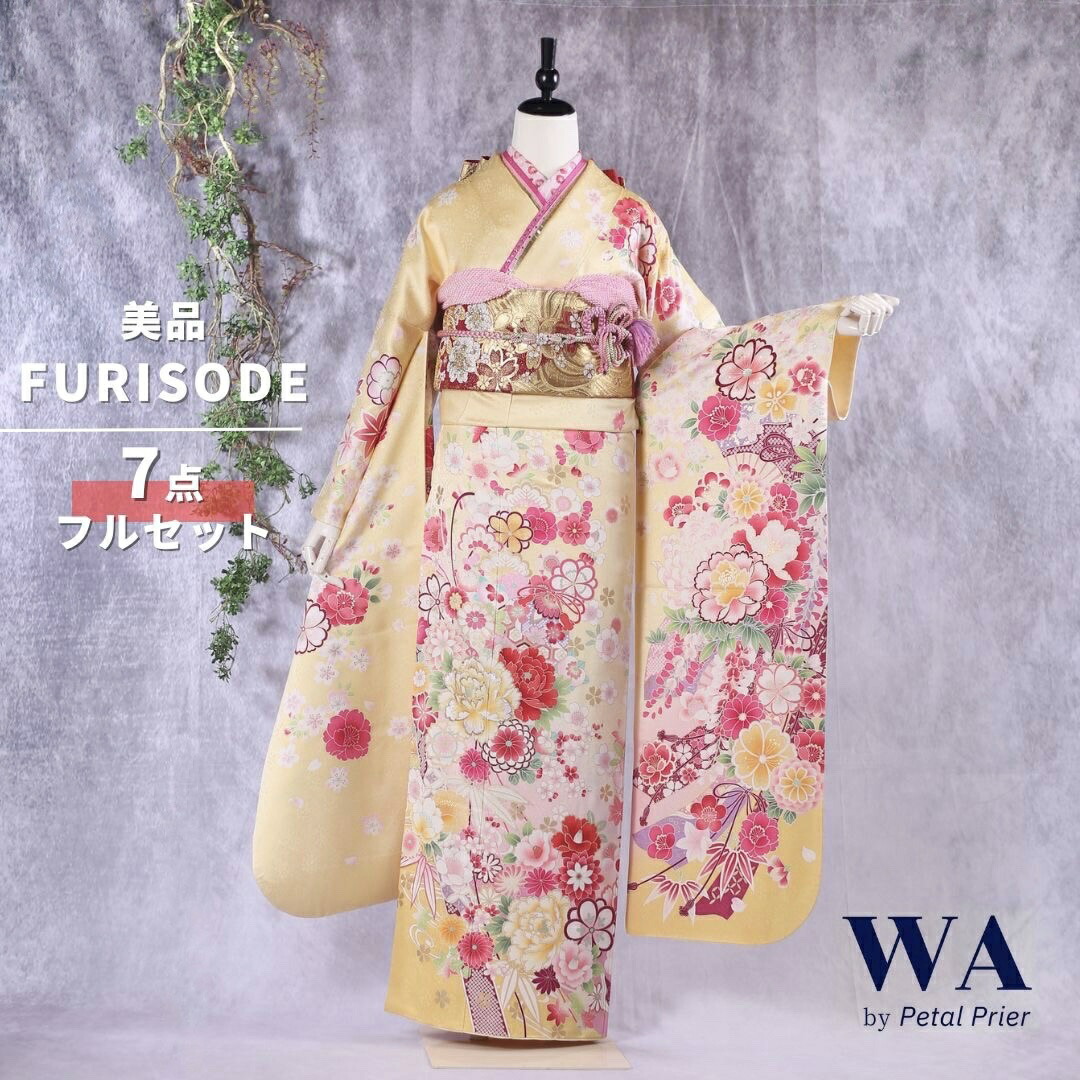 楽天市場】【中古】振袖 7点フルセット Lサイズ 振袖セット 振袖フル