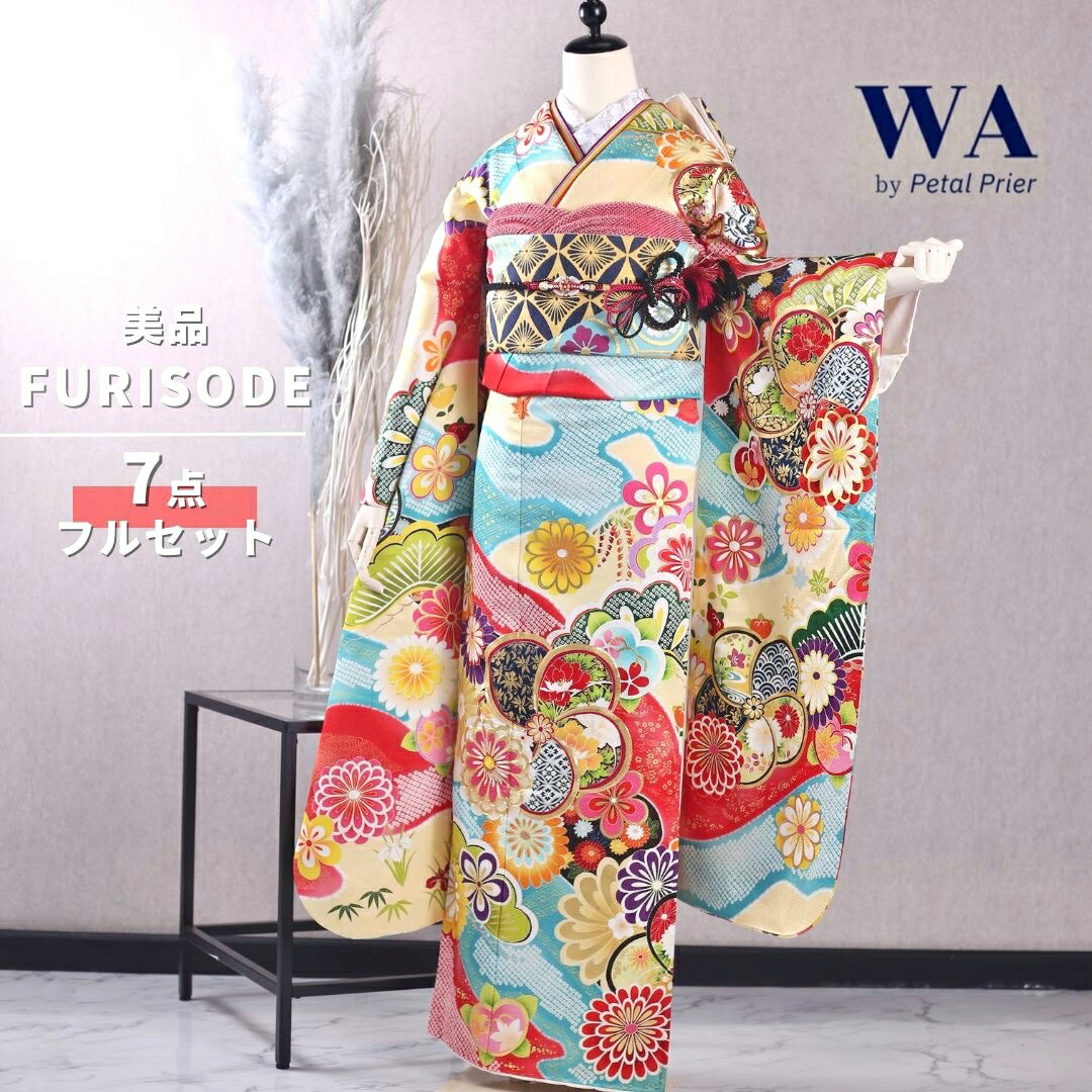 楽天市場】【中古】振袖 7点フルセット Lサイズ 振袖セット 振袖フル