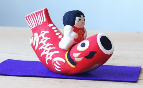 在纸店文次郎纸糊的东西鲤鱼和金太郎5月装饰,配备日本纸飞騨张孩子