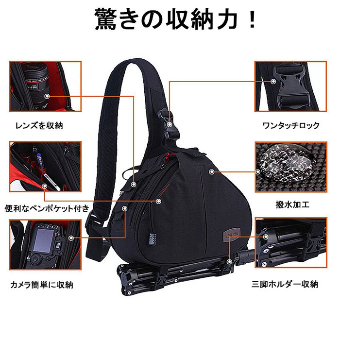 Camera Bags Cases Fashion Waterproof Triangle Camera Bag