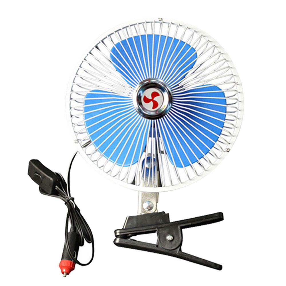 楽天市場】車載用 小型 扇風機 8インチ 12V 24V クリップ式
